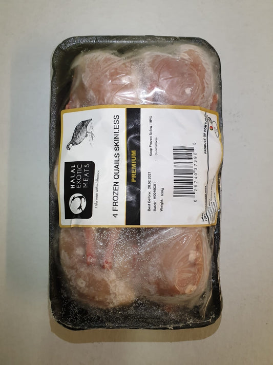 Halal Quails Skin Off (4pcs, 600-700g)