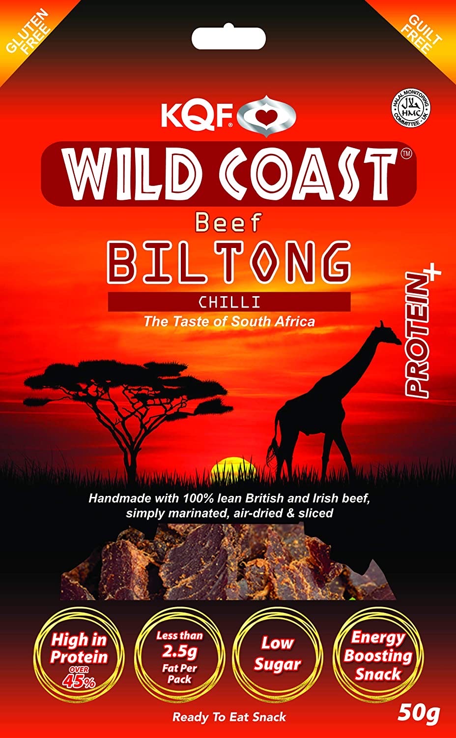 Halal Beef Biltong Chilli (50g)