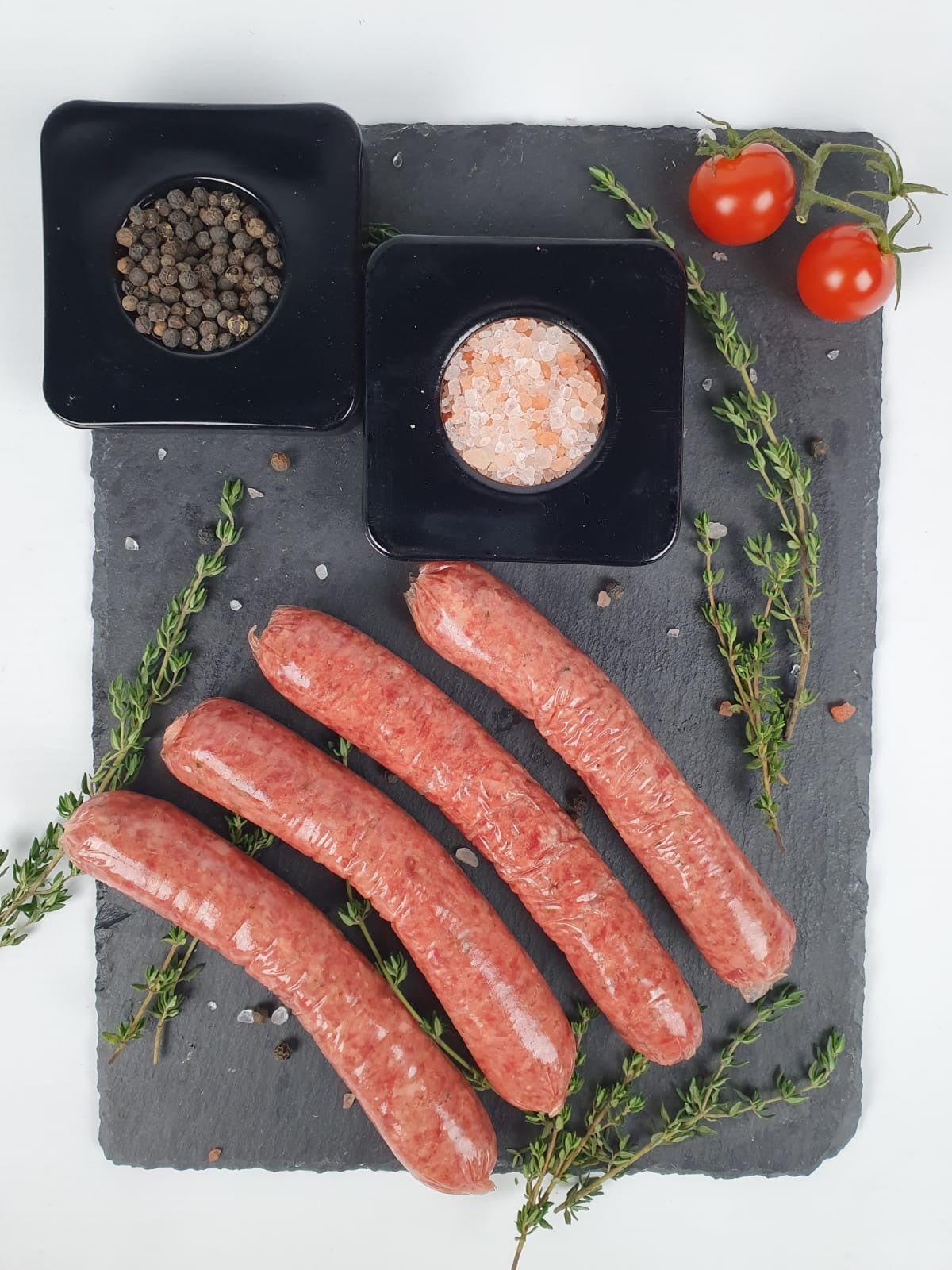 Halal Angus Beef Sausages with Salt/Sage and Pepper (450-500g)